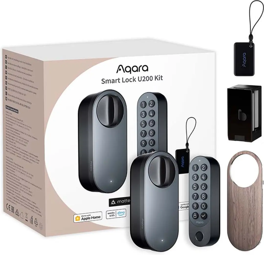 Aqara Smart Lock U200 Kit - Vingerafdruk & Pincode - Zwart