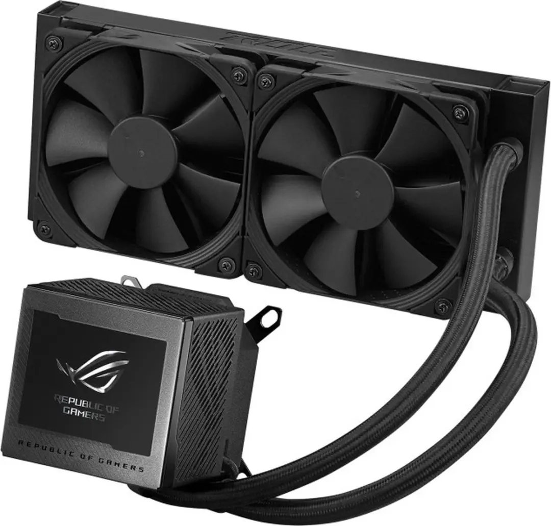 ASUS ROG RYUJIN III 240 Vloeistofkoelsysteem - 240mm Radiator - 3.5" LCD - Zwart