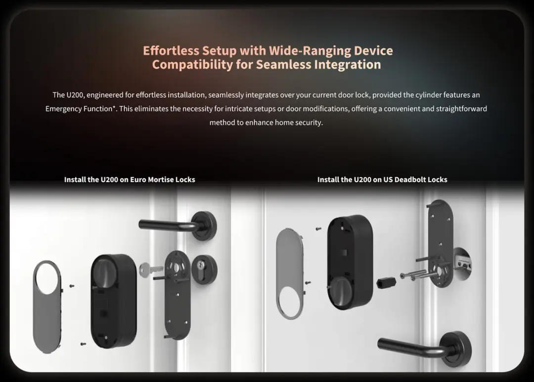 Aqara Smart Lock U200 - Vingerafdruk & Pincode - Zilver