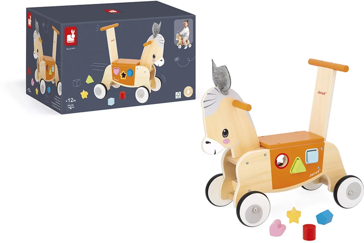Janod Loopwagen Ezel 11.3325 - Multicolor