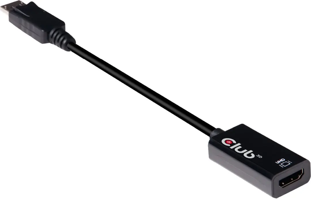 Club 3D CAC-1080 DisplayPort naar HDMI 2.0b Adapter - Zwart