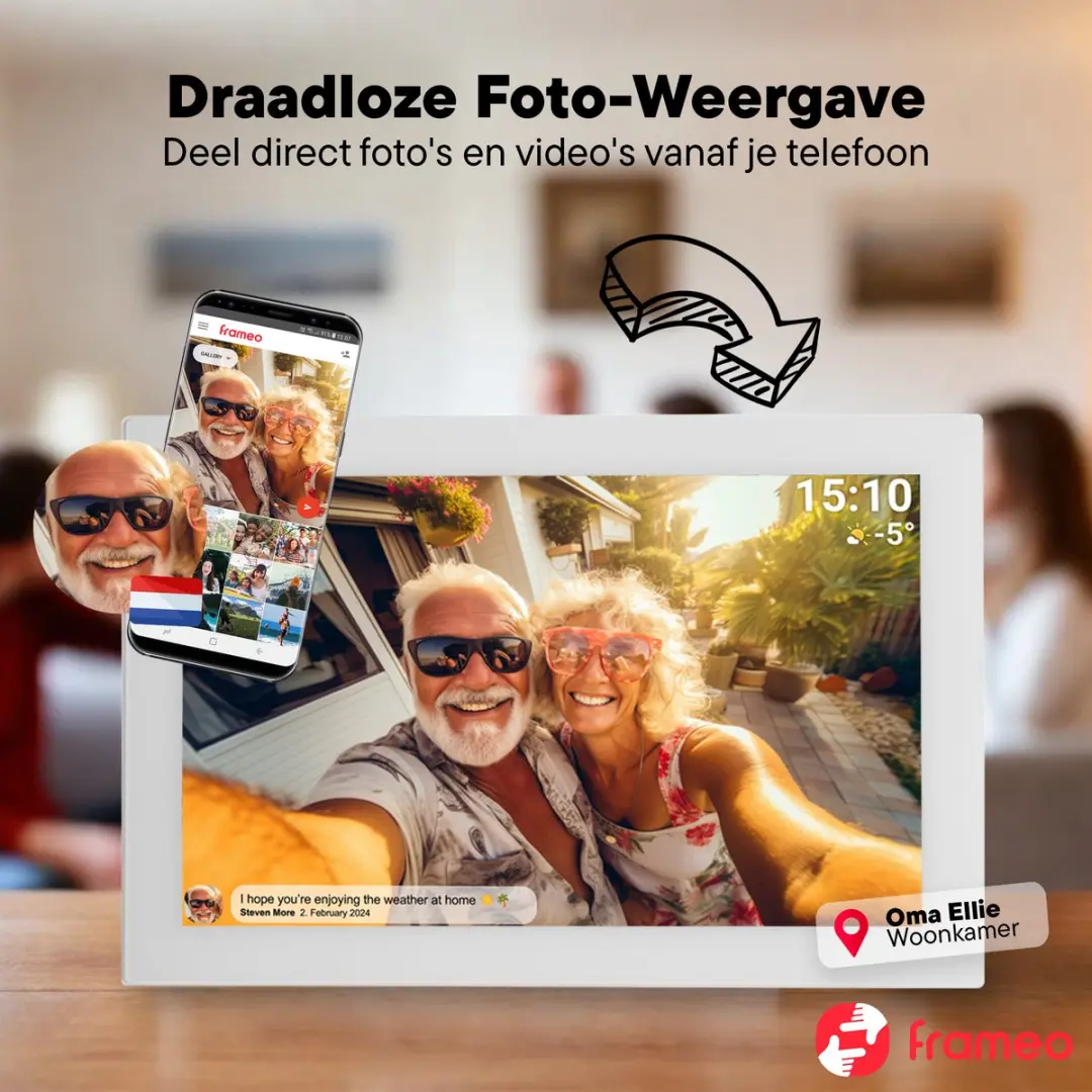 Denver Digitale Fotolijst PFF-1037W 10.1" - 16GB - WiFi - Wit