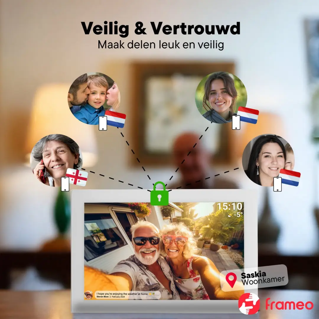 Denver Digitale Fotolijst PFF-1037W 10.1" - 16GB - WiFi - Wit - afbeelding 6 van 6