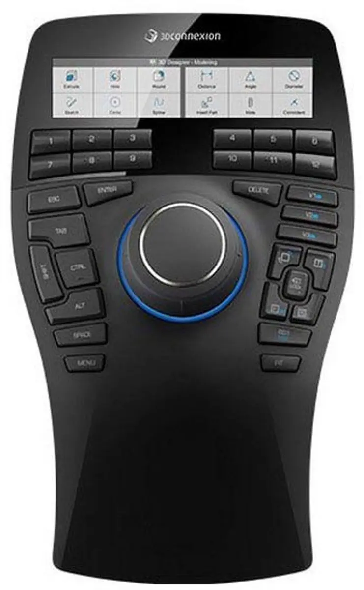 3Dconnexion SpaceMouse Enterprise 3DX-700056 - Linkshandig - 31 Knoppen - Zwart