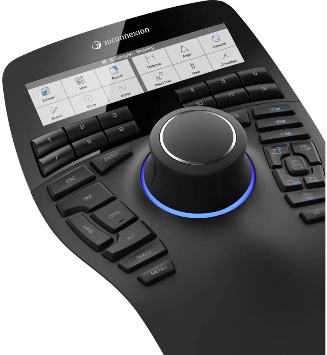 3Dconnexion SpaceMouse Enterprise 3DX-700056 - Linkshandig - 31 Knoppen - Zwart