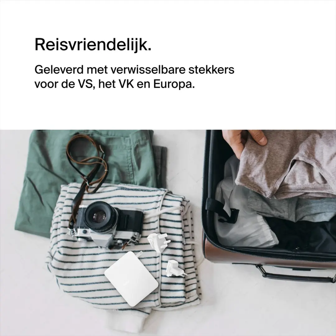 Belkin BoostCharge Pro WCH014btWH 140W Wandlader - 4 Poorten - Wit - afbeelding 3 van 6