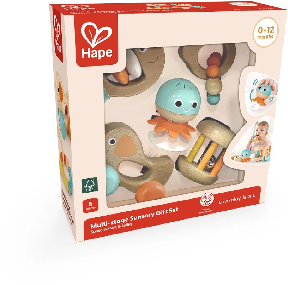 Hape Sensorische Speelgoedset Multicolor - 5 Stuks