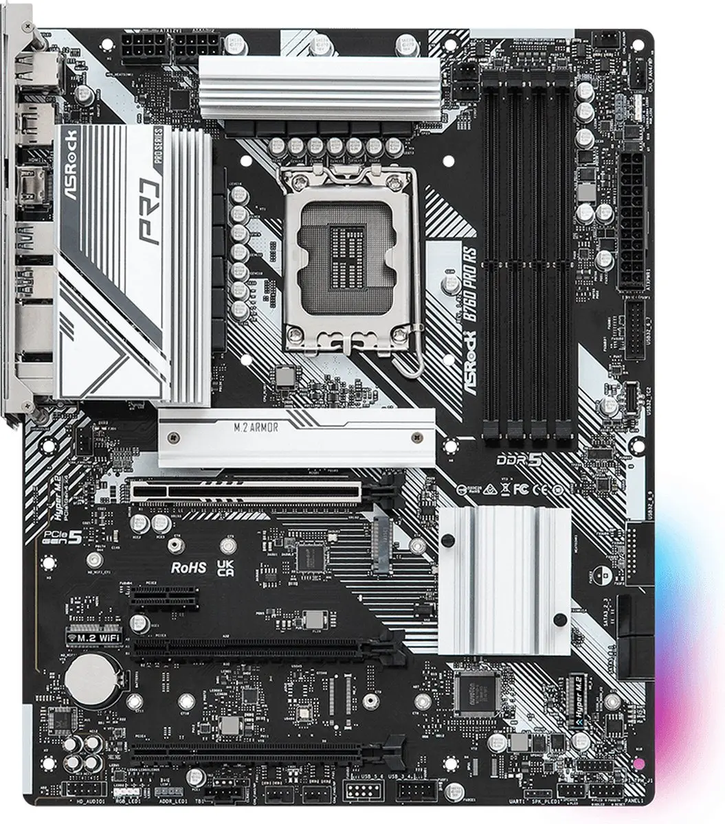 ASRock B760 PRO RS Intel LGA 1700 Moederbord - afbeelding 6 van 6