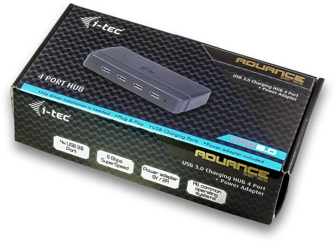 I-tec U3HUB445 USB 3.0 HUB - 4 Poorten Zwart