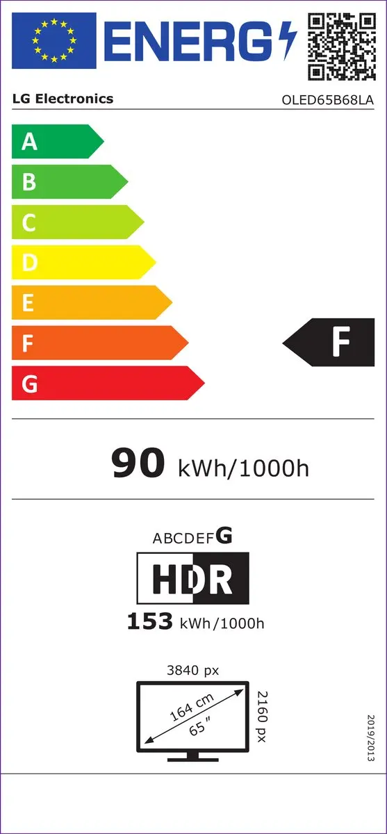 LG B6 OLED65B68LA 65 inch OLED Smart TV - Zwart