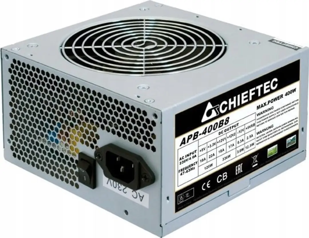 Chieftec APB-400B8 ATX Voeding 400W - Zwart