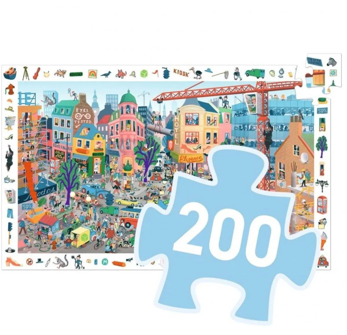 Djeco Puzzel DJ07515 Stad - 200 Stukjes Multicolor