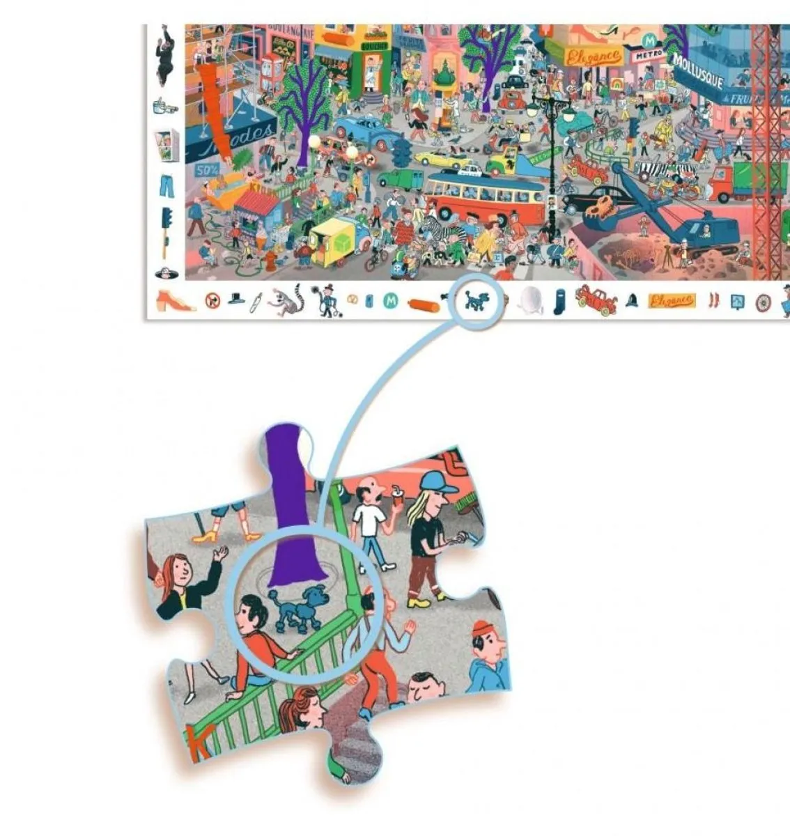 Djeco Puzzel DJ07515 Stad - 200 Stukjes Multicolor