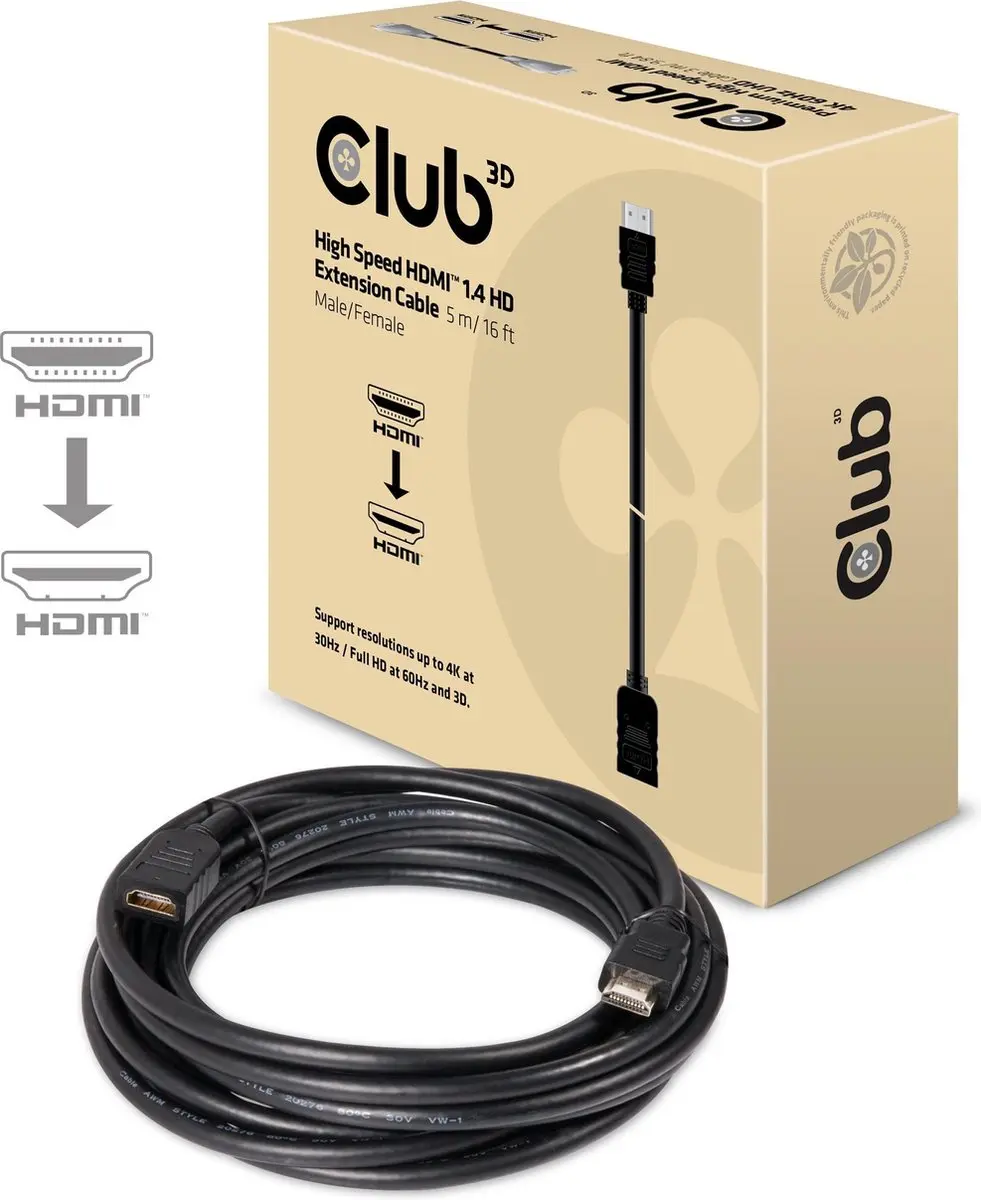 Club 3D HDMI Verlengkabel M/F 5m