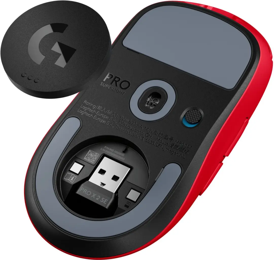Logitech Muis 910-007551 - 4400 DPI - Rood