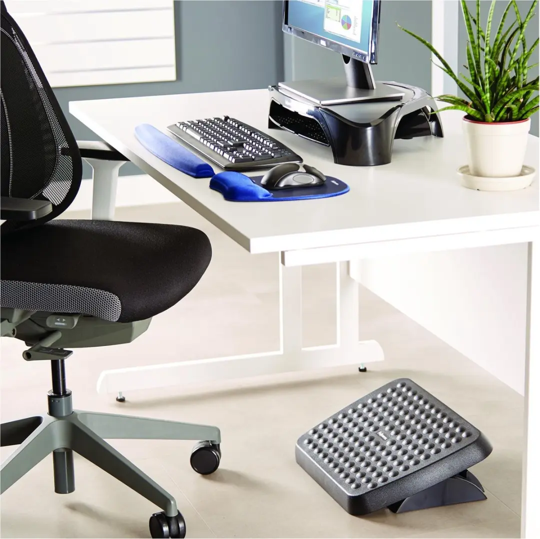 Fellowes Voetensteun Verstelbaar - 100% Gerecycled Plastic - Zwart/Grijs - afbeelding 6 van 6