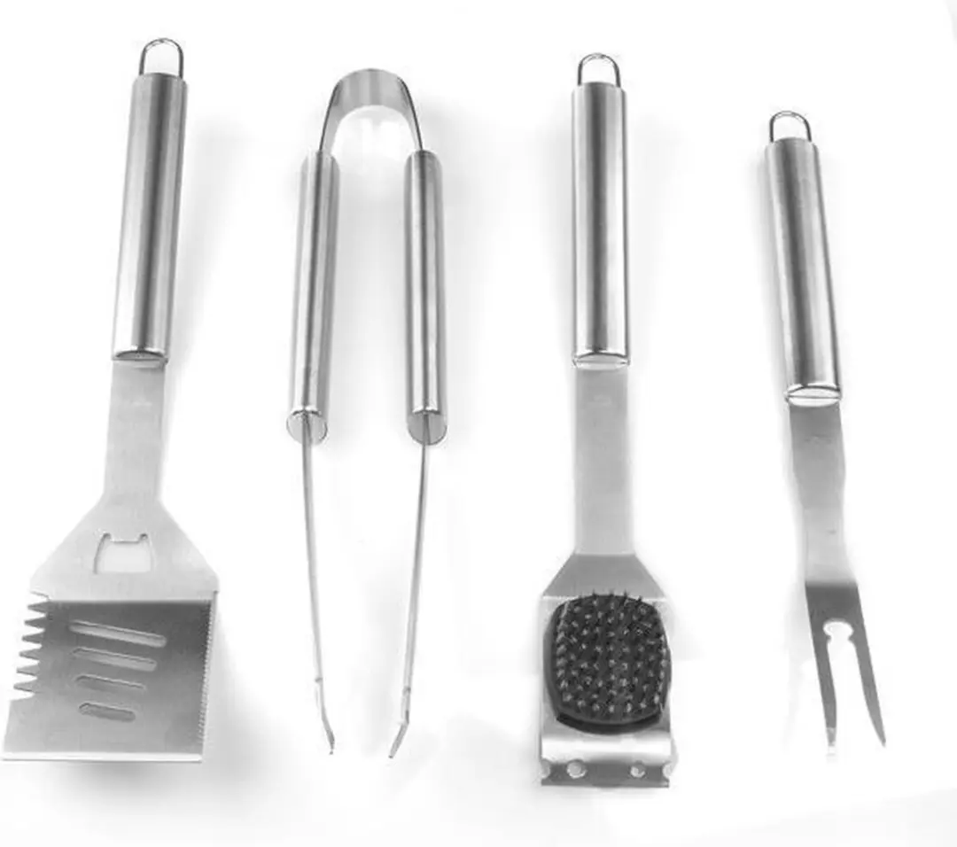 Barbecue Accessoires Set 4-delig - Zilver