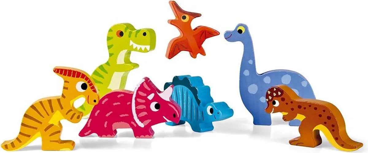 Janod Dinosaurus 3D Puzzel 7 Stuks - 1,5cm dik