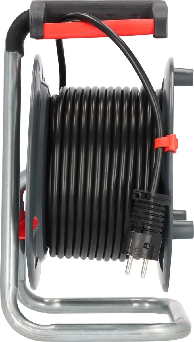 Brennenstuhl Garant E Kabelhaspel 25m - 3300W - 4 Stopcontacten - Zwart