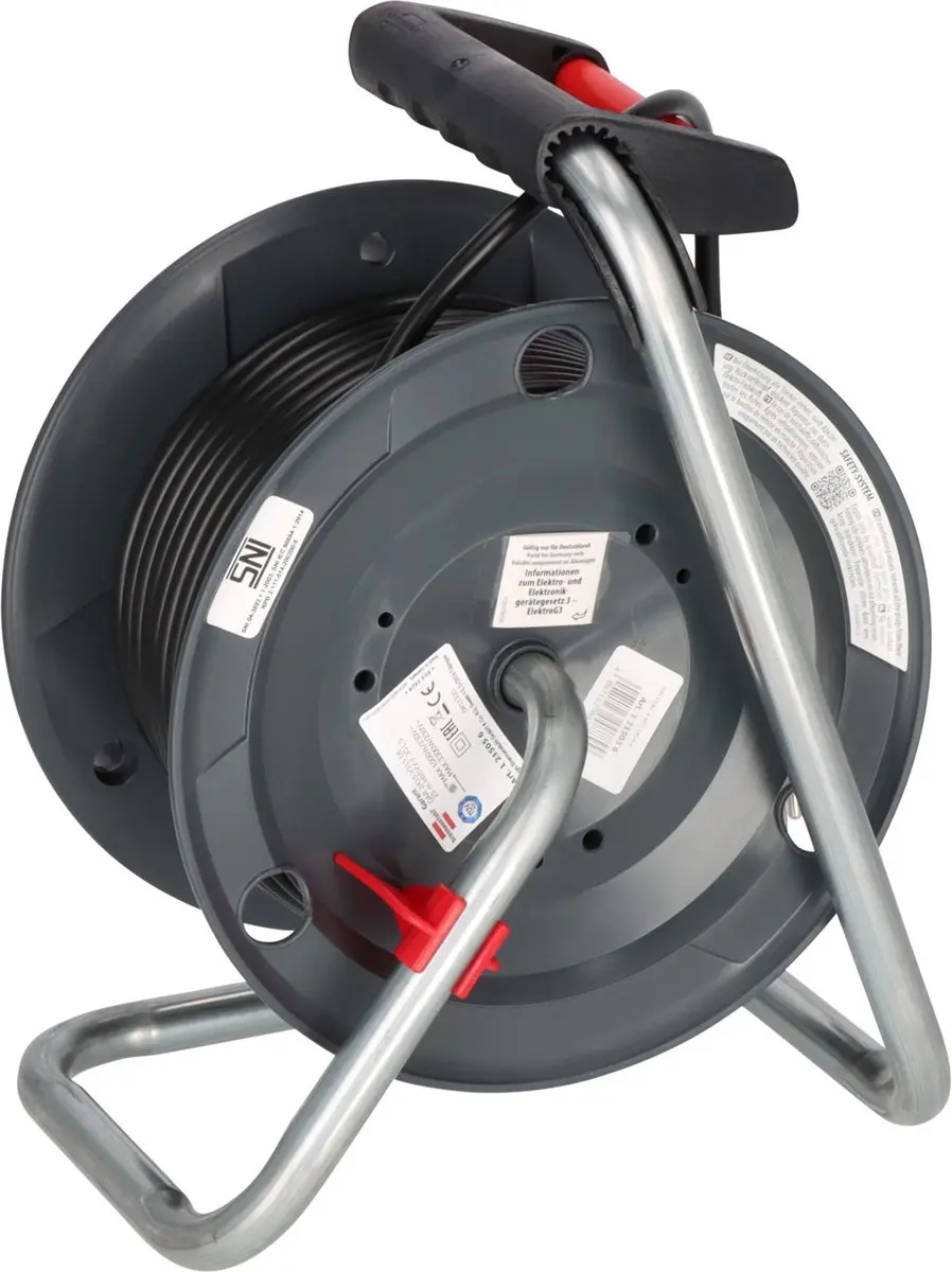 Brennenstuhl Garant E Kabelhaspel 25m - 3300W - 4 Stopcontacten - Zwart