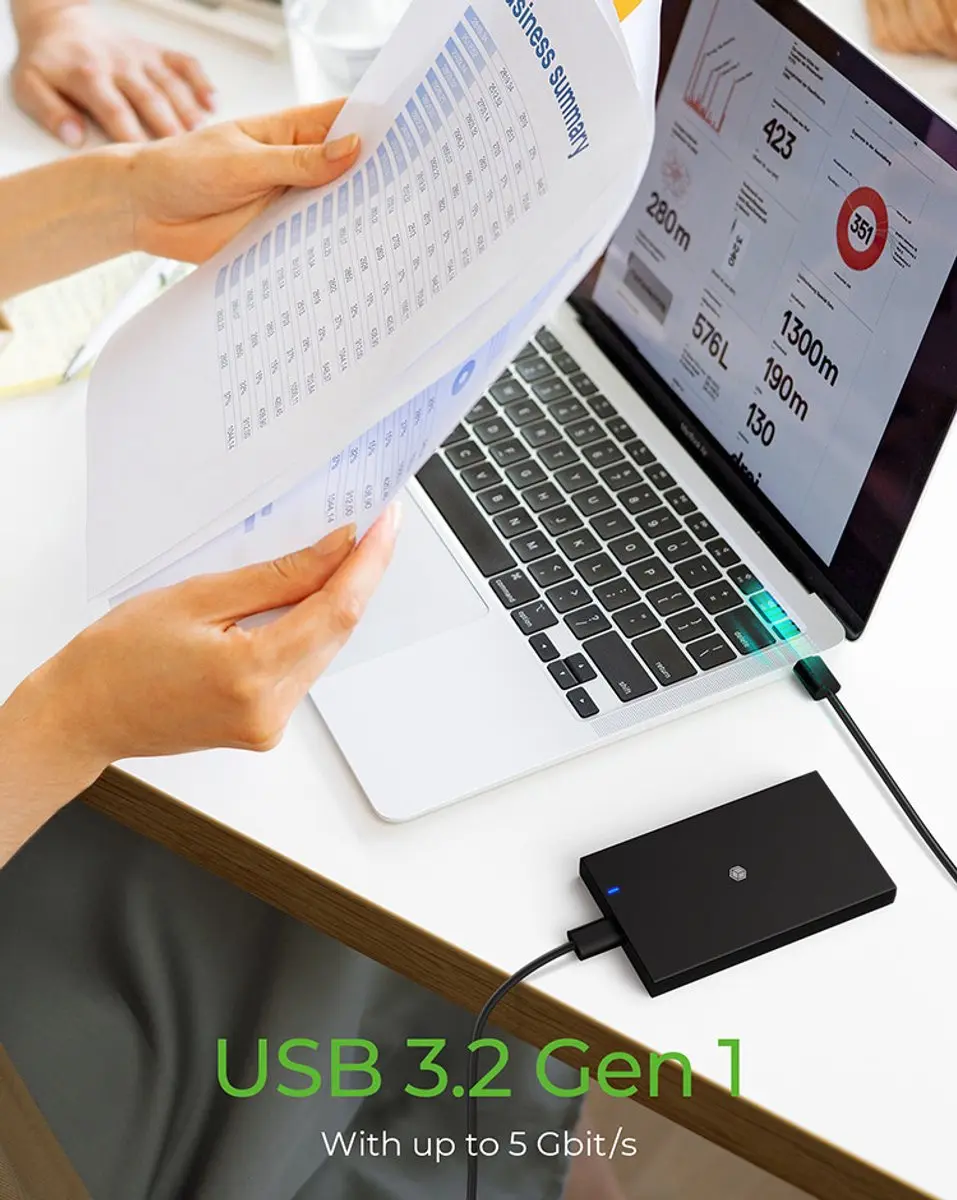 Icy Box IB-200T-C3 SSD-behuizing - Zwart