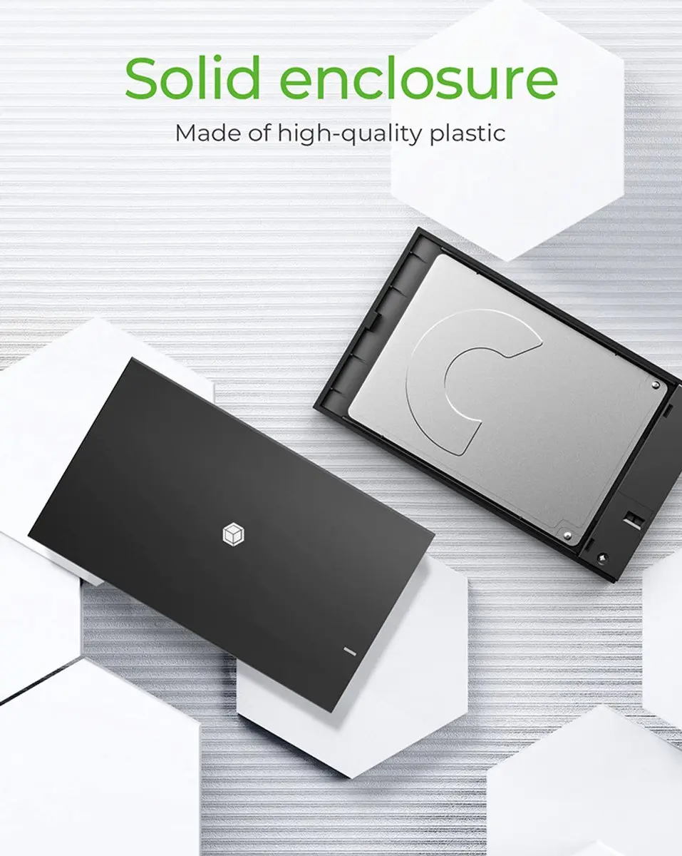 Icy Box IB-200T-C3 SSD-behuizing - Zwart