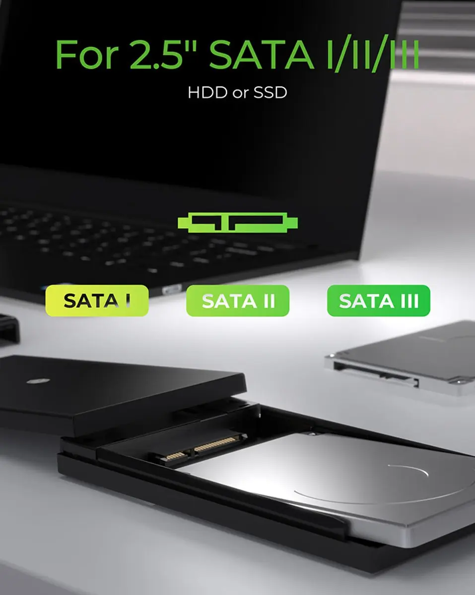 Icy Box IB-200T-C3 SSD-behuizing - Zwart - afbeelding 6 van 6