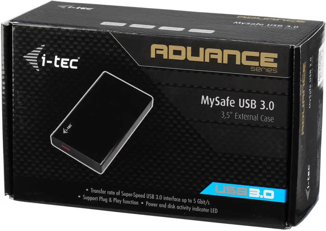 I-tec MYSAFE35U401 Hardeschijfbehuizing - 1 Vak - Zwart