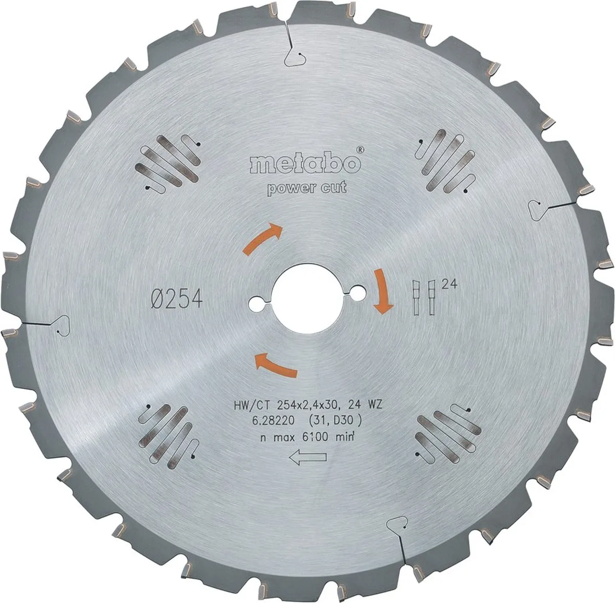 Metabo 628025000 Cirkelzaagblad 254mm