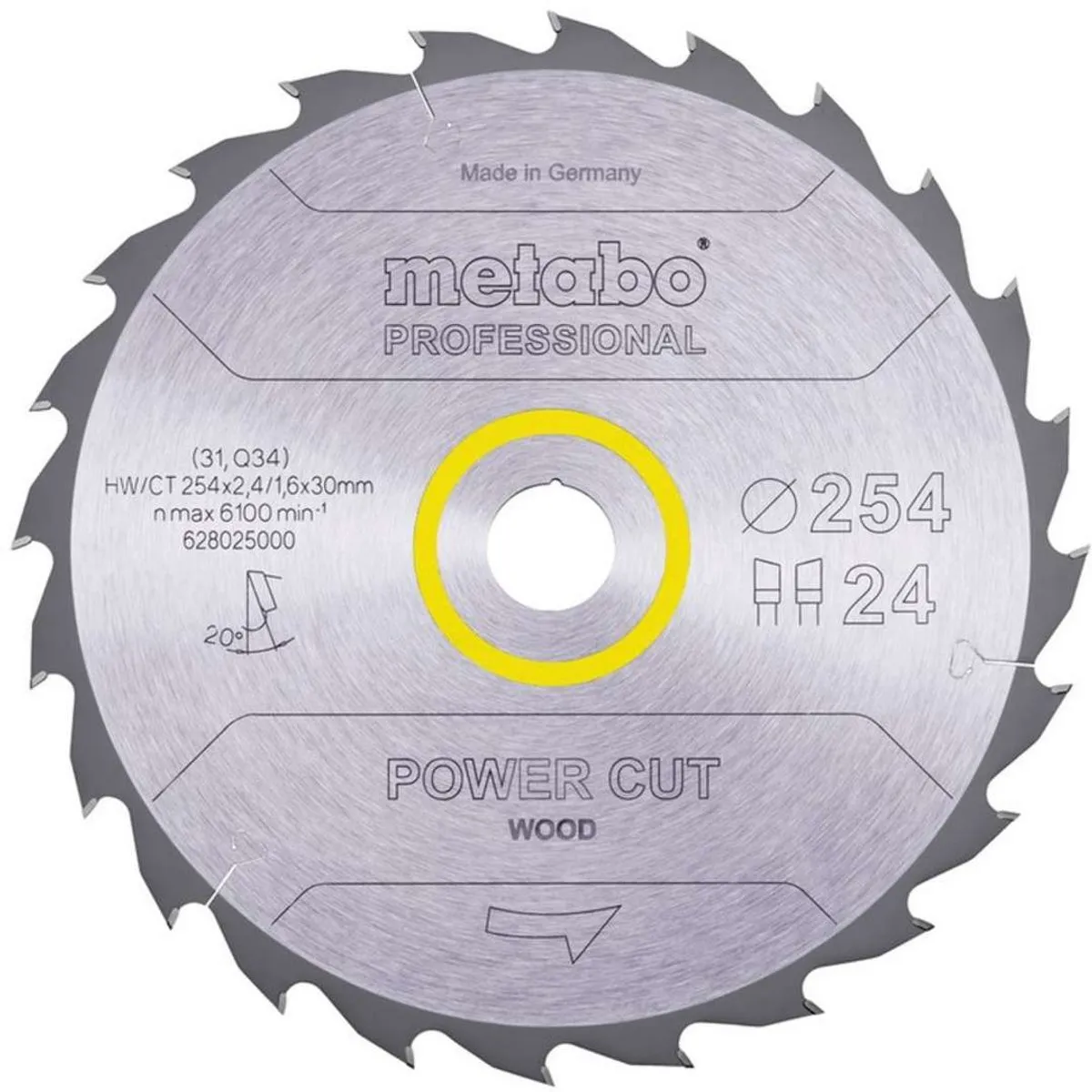 Metabo 628025000 Cirkelzaagblad 254mm - 24 Tanden