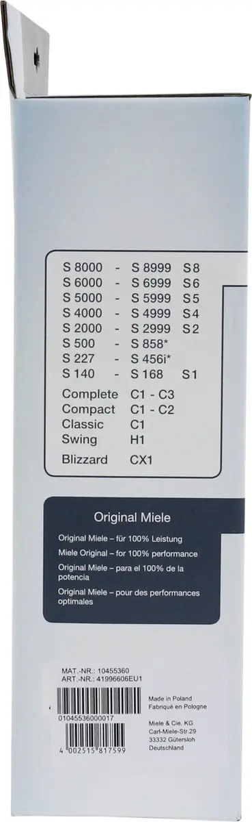 Miele Turboborstel TurboTeQ 10455360 - Stofzuigermondstuk 35mm - Wit - afbeelding 6 van 6