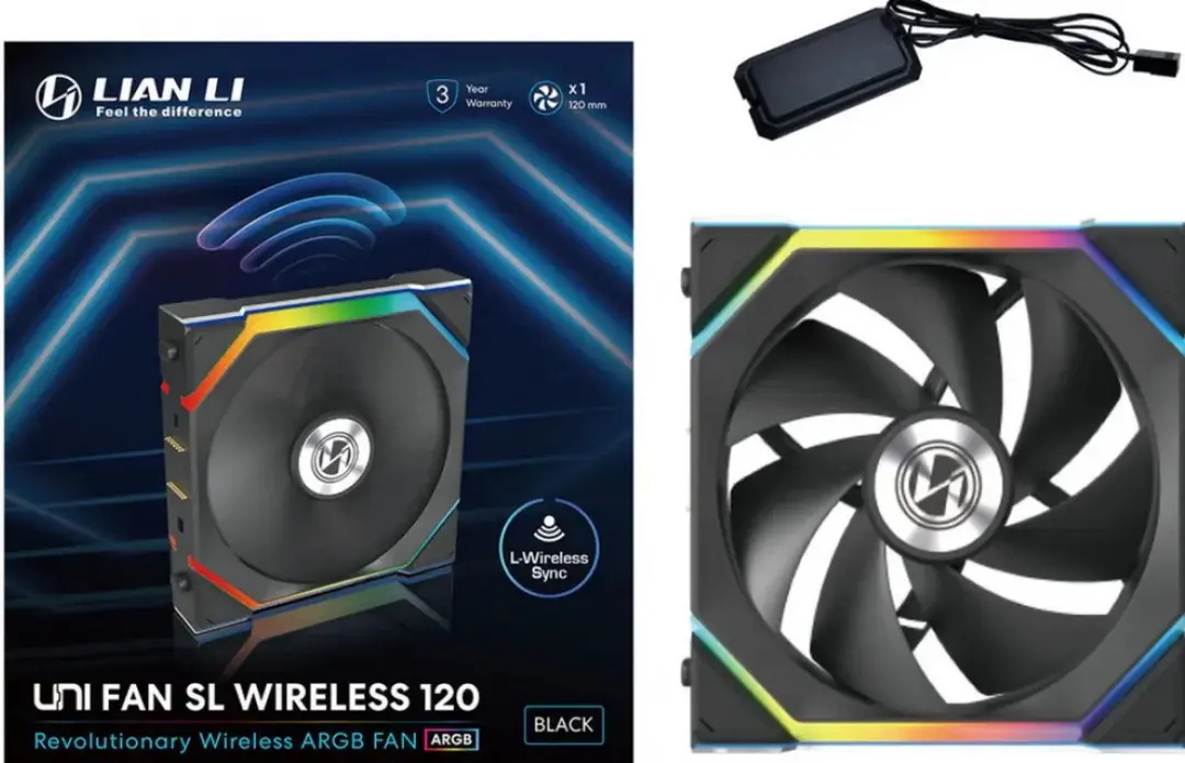 Lian Li UNI FAN SL Wireless Ventilator 120mm - ARGB - Zwart