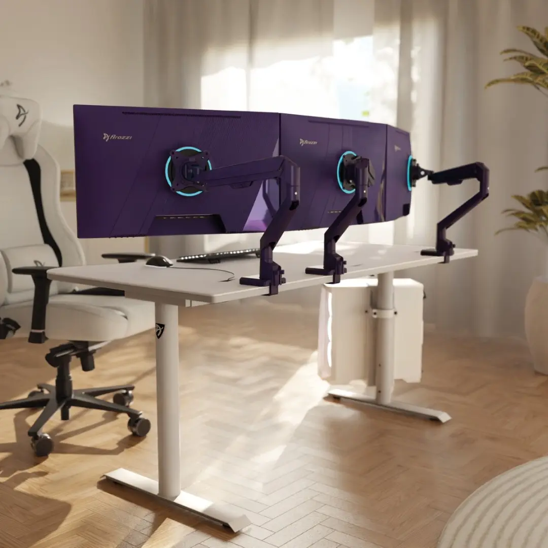 Arozzi Alzare Neo AZ-ALZARE-NEO-PP Monitorarm - Gasveer - Max 9kg - Paars