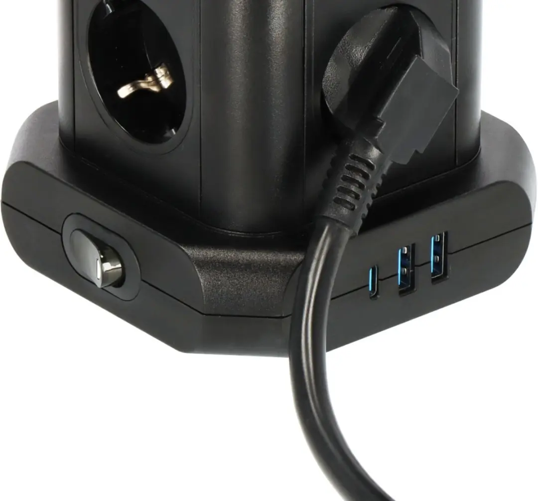 Brennenstuhl Socket Tower 8x USB 3x 20W - 2m - Zwart