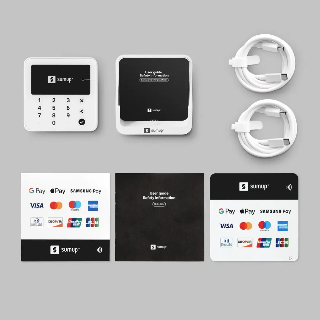 SumUp Solo Lite Contactloos Pinapparaat - Oplaadstation - Wit