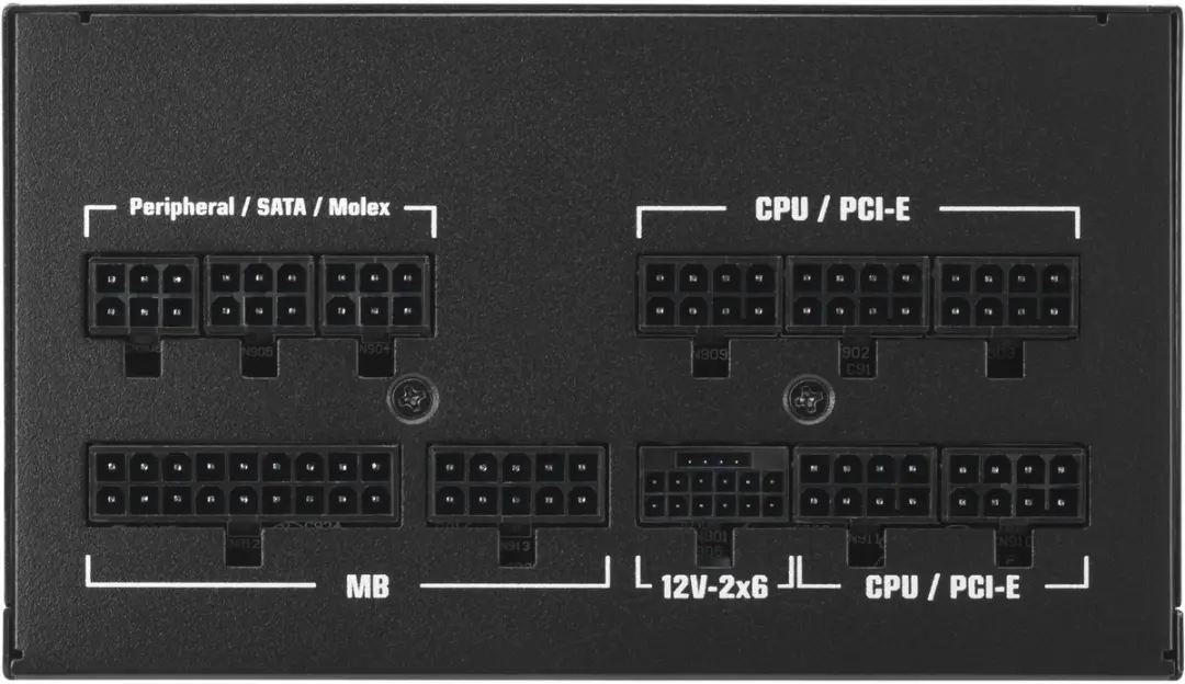 ASUS TUF Gaming 1000W Gold EVO PSU - 90YE00SE-B0NA00 Zwart