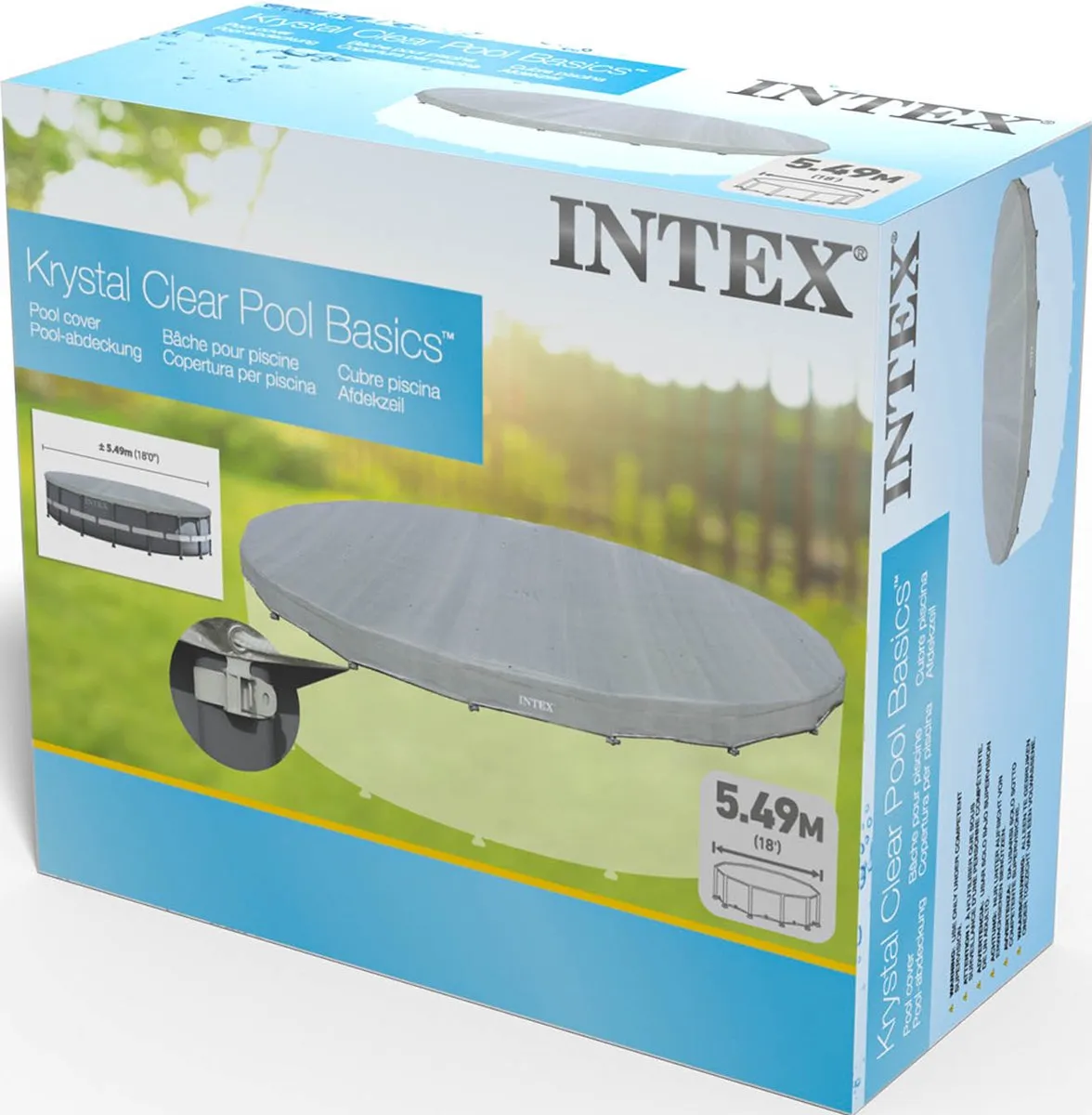 Intex Deluxe Zwembad Afdekzeil 549cm - Grijs