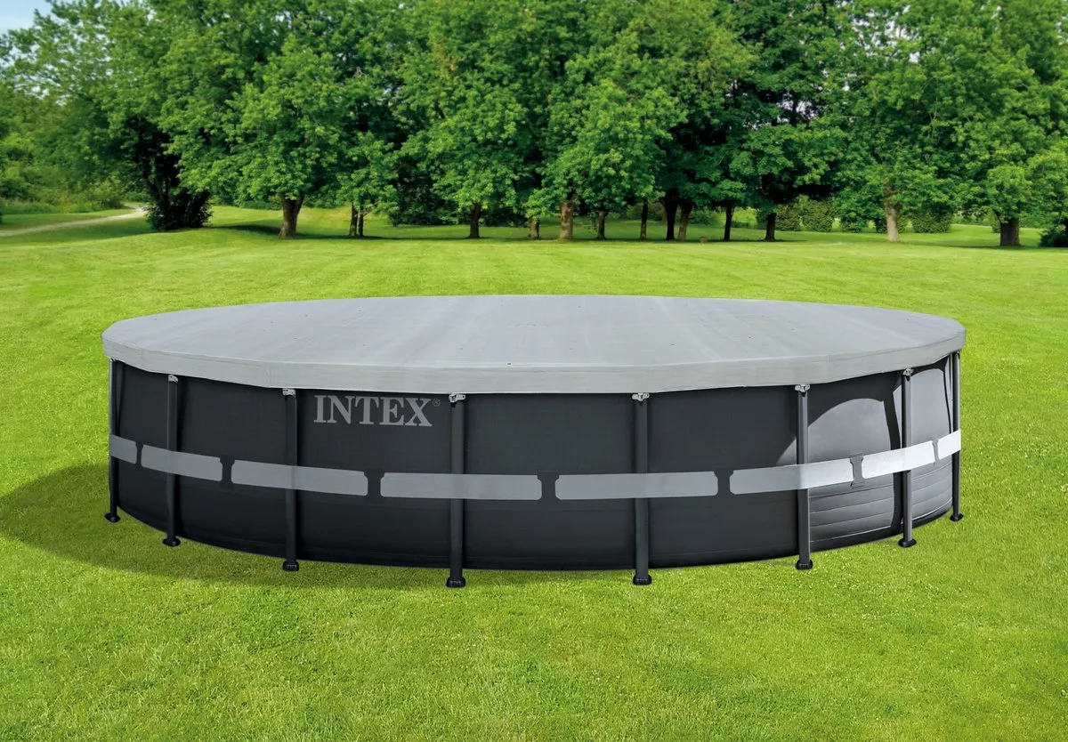 Intex Deluxe Zwembad Afdekzeil 549cm - Grijs