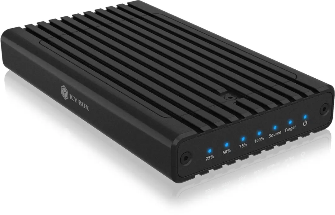 Icy Box IB-2817MCL-C31 M.2 NVMe Kloner - USB 3.2 Gen2 - Zwart
