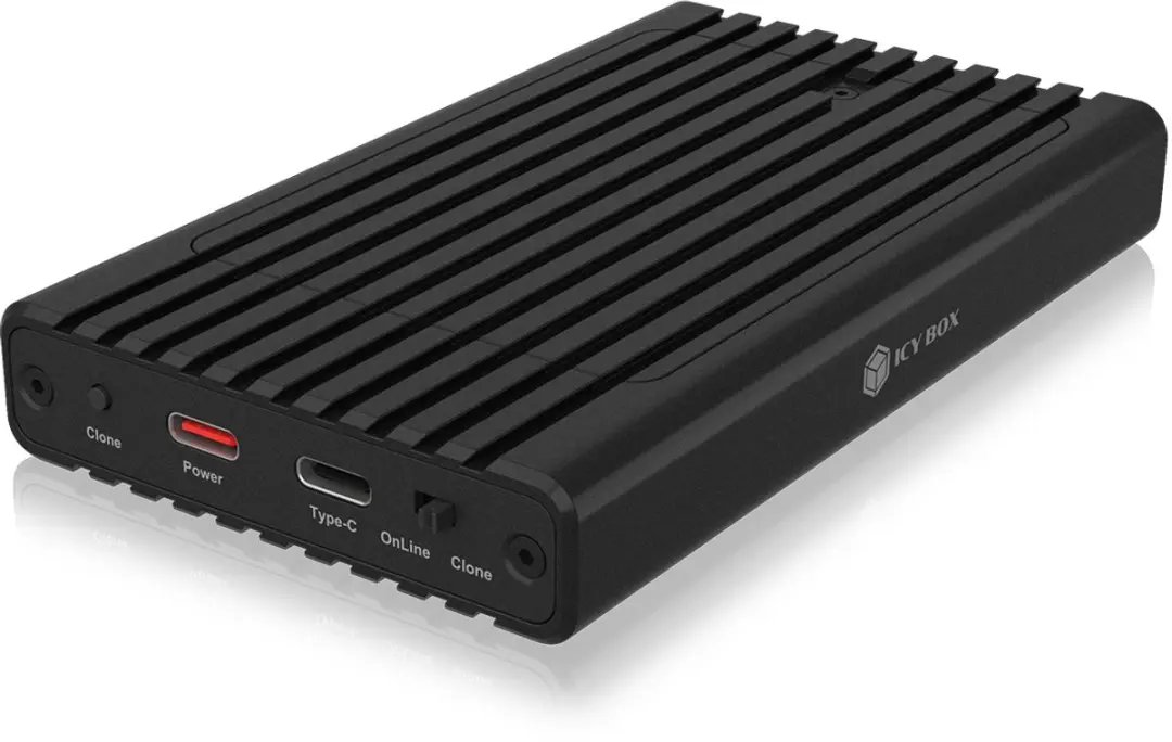 Icy Box IB-2817MCL-C31 M.2 NVMe Kloner - USB 3.2 Gen2 - Zwart
