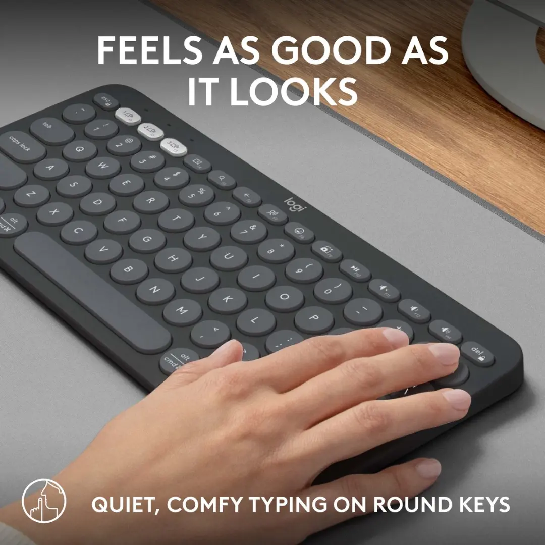 Logitech Pebble Keys 2 K380s Draadloos Toetsenbord - Azerty - Grafiet