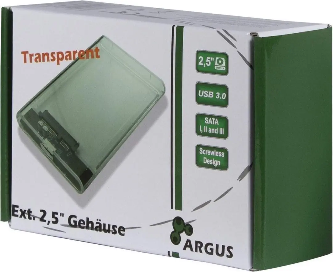 Intertech GD-25000 HDD-behuizing 2.5" - Transparant