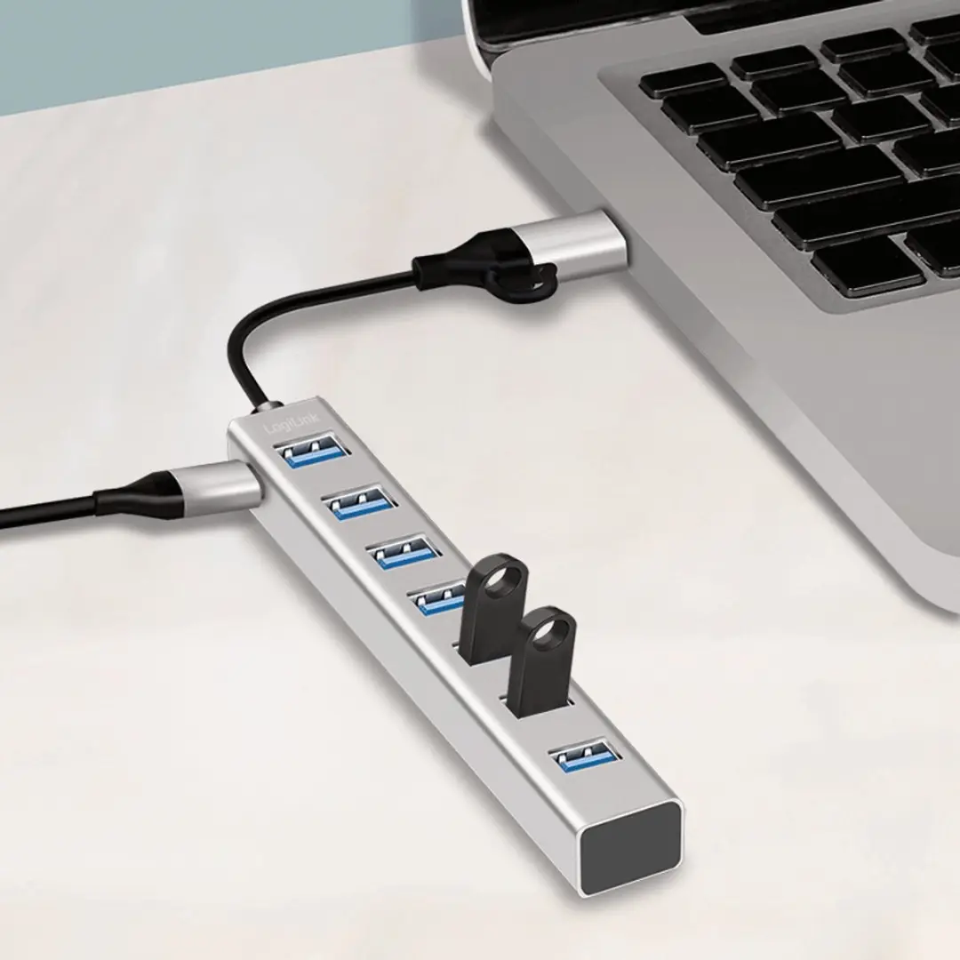 Logilink UA0441 USB-hub 7 Poorten USB 3.0