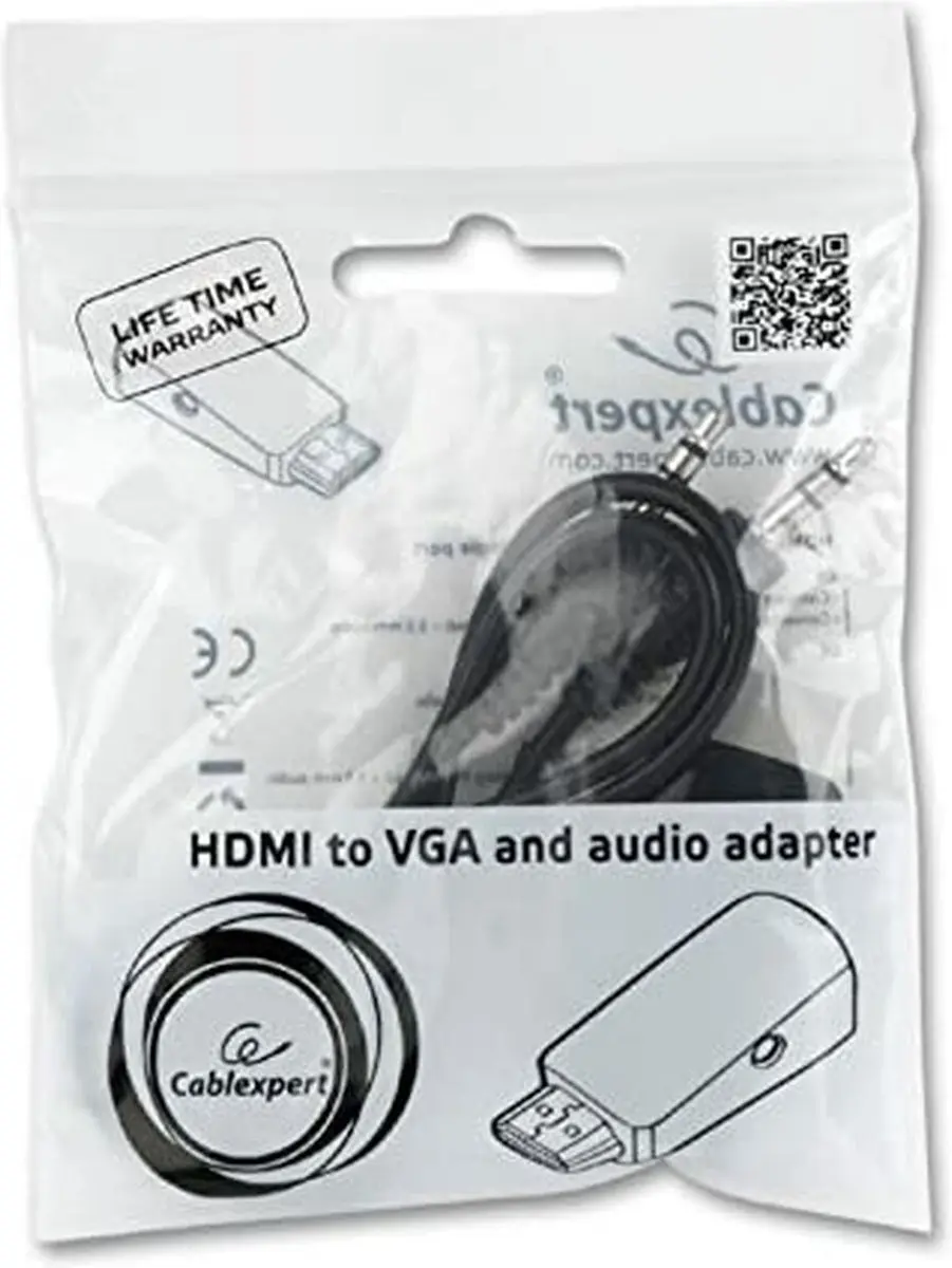 Cablexpert HDMI naar VGA Adapter - A-HDMI-VGA-02 - Zwart