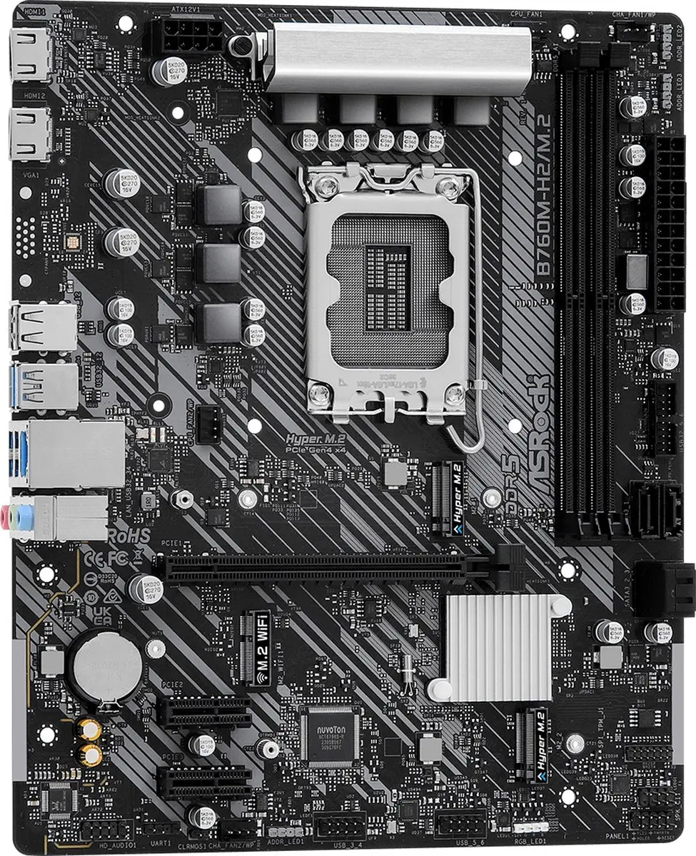 ASRock B760M-H2/M.2 Moederbord - microATX