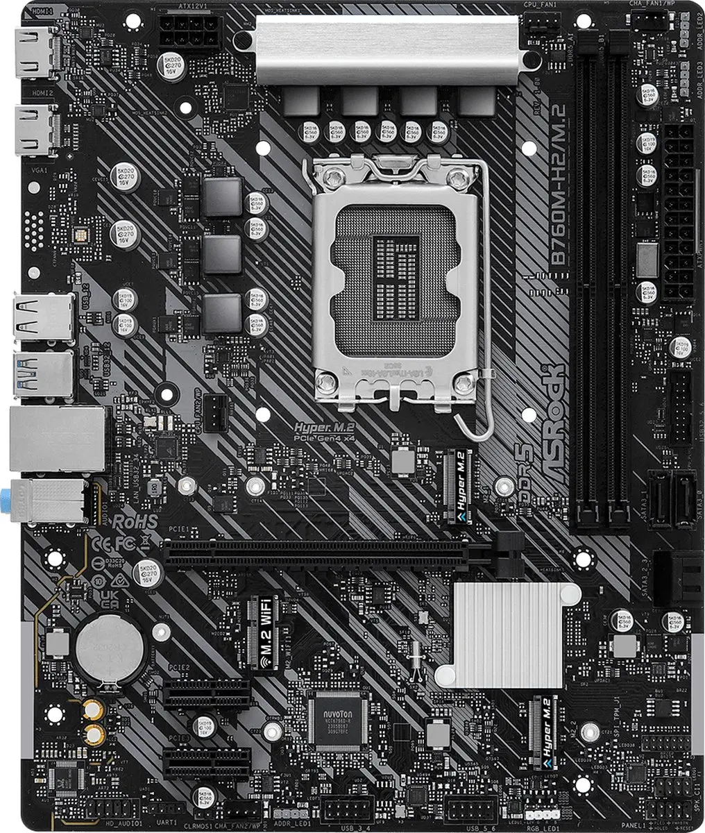 ASRock B760M-H2/M.2 Moederbord - microATX