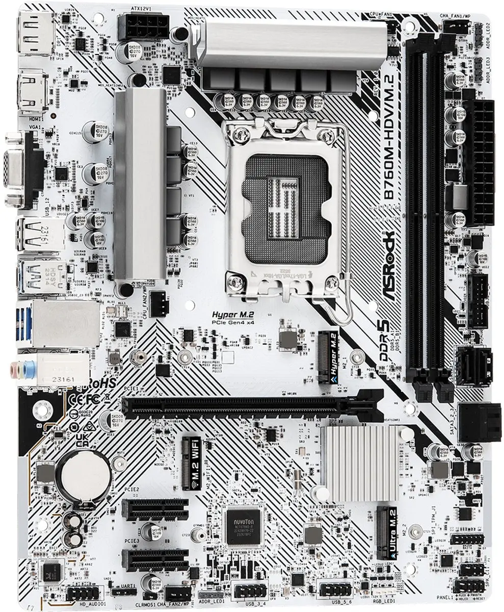 ASRock B760M-HDV/M.2 Moederbord - Intel 12e/13e Gen