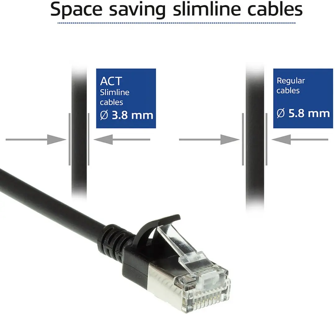 ACT DC7905 CAT6A Patchkabel 5m - Zwart