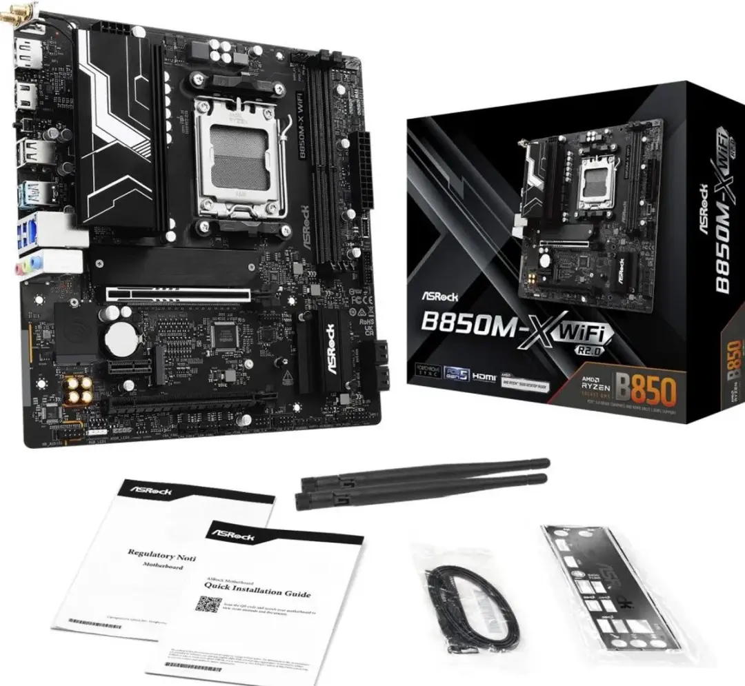 ASRock B850M-X WiFi R2.0 AM5 Micro-ATX Moederbord - afbeelding 6 van 6