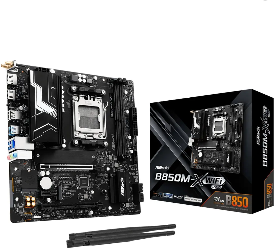 ASRock B850M-X WiFi R2.0 AM5 Micro-ATX Moederbord